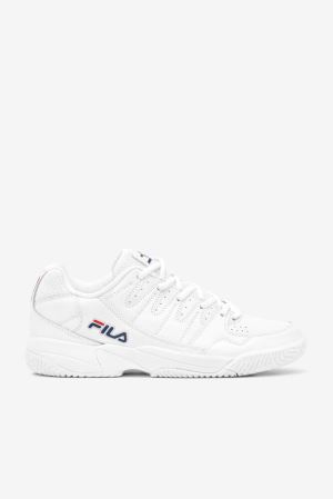 FILA Double Bounce Pickleball Shoes White / Navy / Red,Mens Shoes | CA.UOVKWZ271